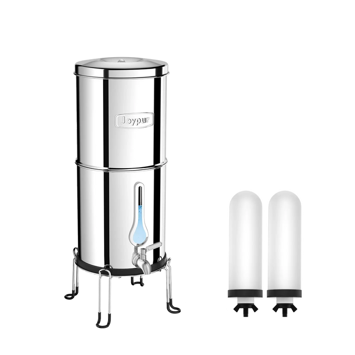 Authorized - Joypur® 2.25 Gallons Gravity Water Filter System - Waterdrop Shape Water Level Window, NSF Certified Purewell