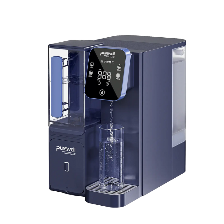 Portable RO Water Purifier NSF/SGS Certified, Remove ≥ 99.9999% Virus, Fluoride, Microplastic, TDS, For RV, Camping, Emergency, Disaster - Purewell® Purewell