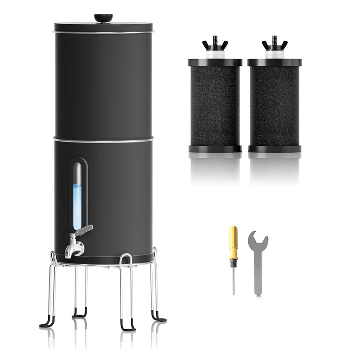 Purewell 304 Stainless Steel Gravity-fed Water Filter System 2.25 Gallons Purewell