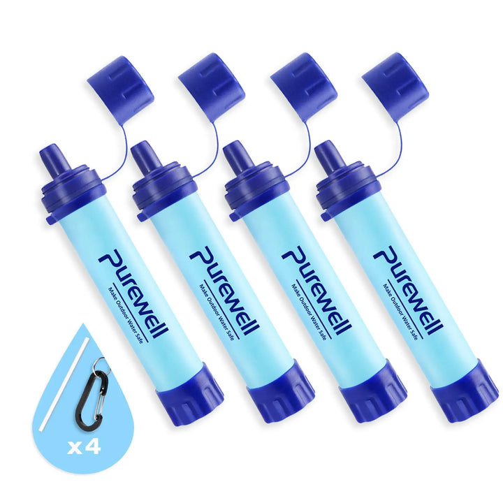 Purewell Personal Outdoor Water Filter Survival Gear for Camping Hiking Backpacking Emergency Purewell