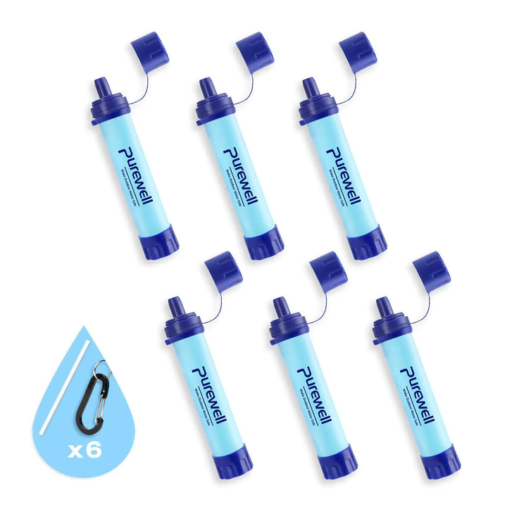 Purewell Personal Outdoor Water Filter Survival Gear for Camping Hiking Backpacking Emergency Purewell