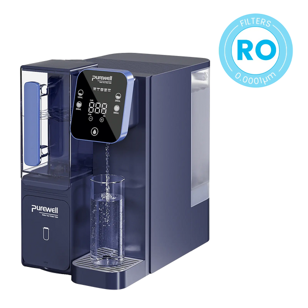 Purewell® Countertop Reverse Osmosis Water Purification System, Alkaline Water Filter with Portable Water Pitcher, NSF 58 Certified Elements-C01 Purewell