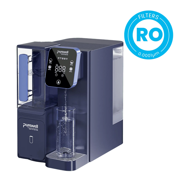 Purewell® Countertop Reverse Osmosis Water Purification System, Alkaline Water Filter with Portable Water Pitcher, NSF 58 Certified Elements-C01 Purewell