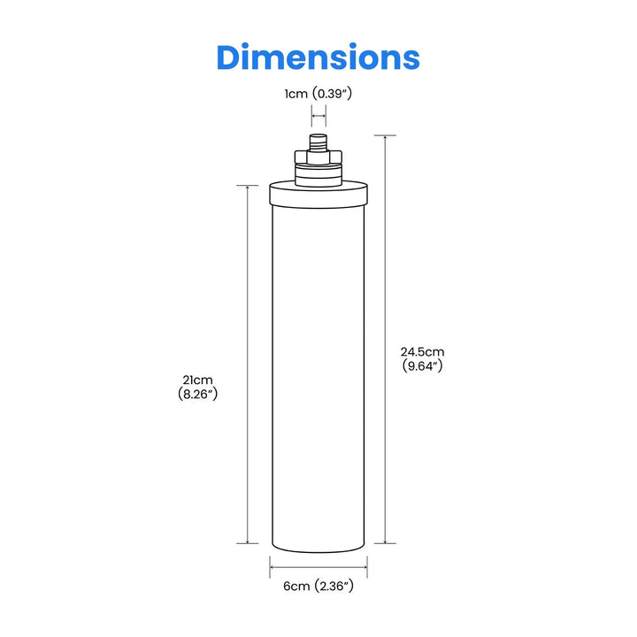 Purewell® - K Series - Black Carbon Water Filter Elements for Gravity-fed Water Filter System Purewell