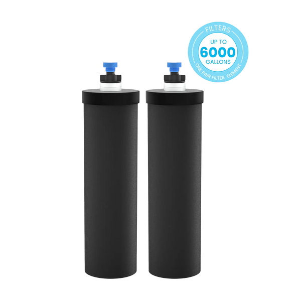 Purewell® - K Series - Black Carbon Water Filter Elements for Gravity-fed Water Filter System Purewell