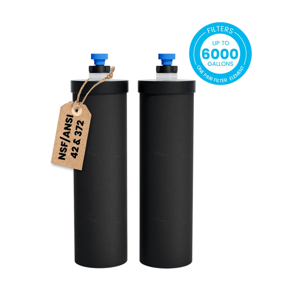 Purewell® - K Series - Black Carbon Water Filter Elements for Gravity-fed Water Filter System Purewell