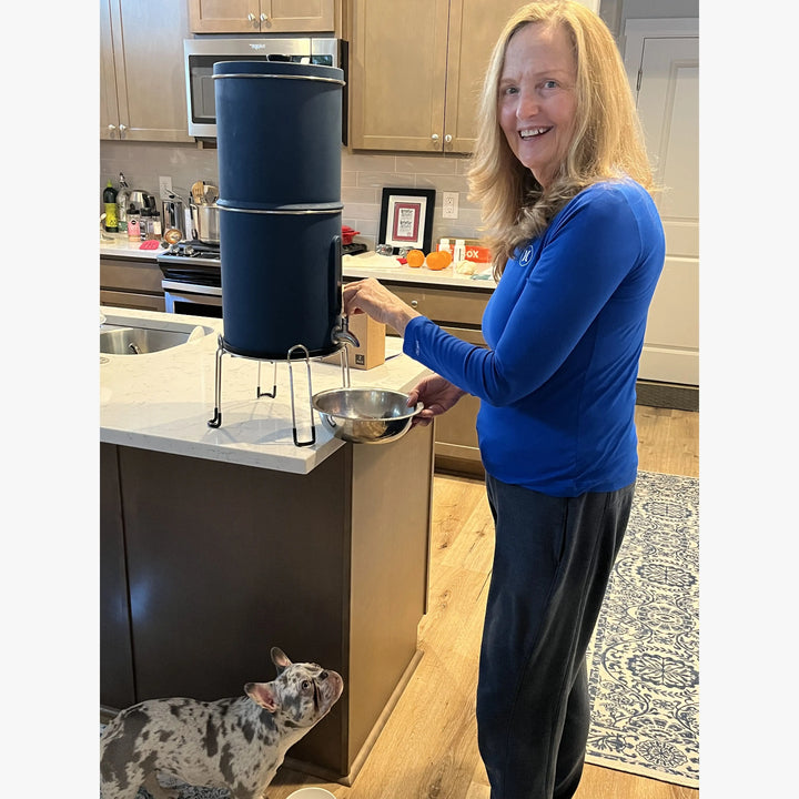 Purewell® – K Series - Multicolor 2.25 Gallons 304 Stainless Steel Gravity-fed Water Filter System with Water Level Window, NSF Certified Purewell